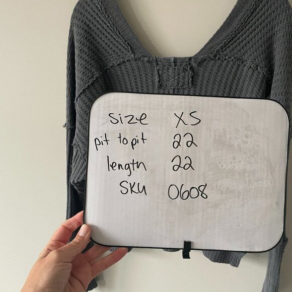 Free People Gray V-Neck Sweater - Picture 10 of 10